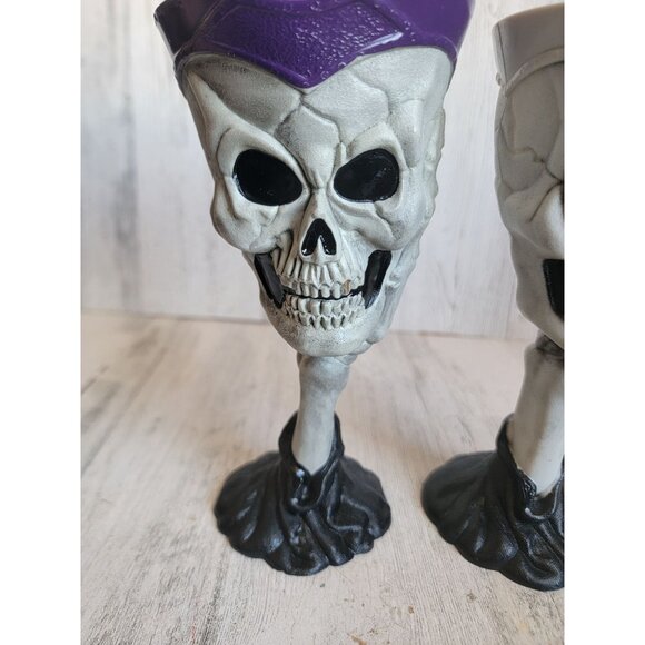 Vintage skull plastic goblet scary Halloween cup set unique - Picture 2 of 10